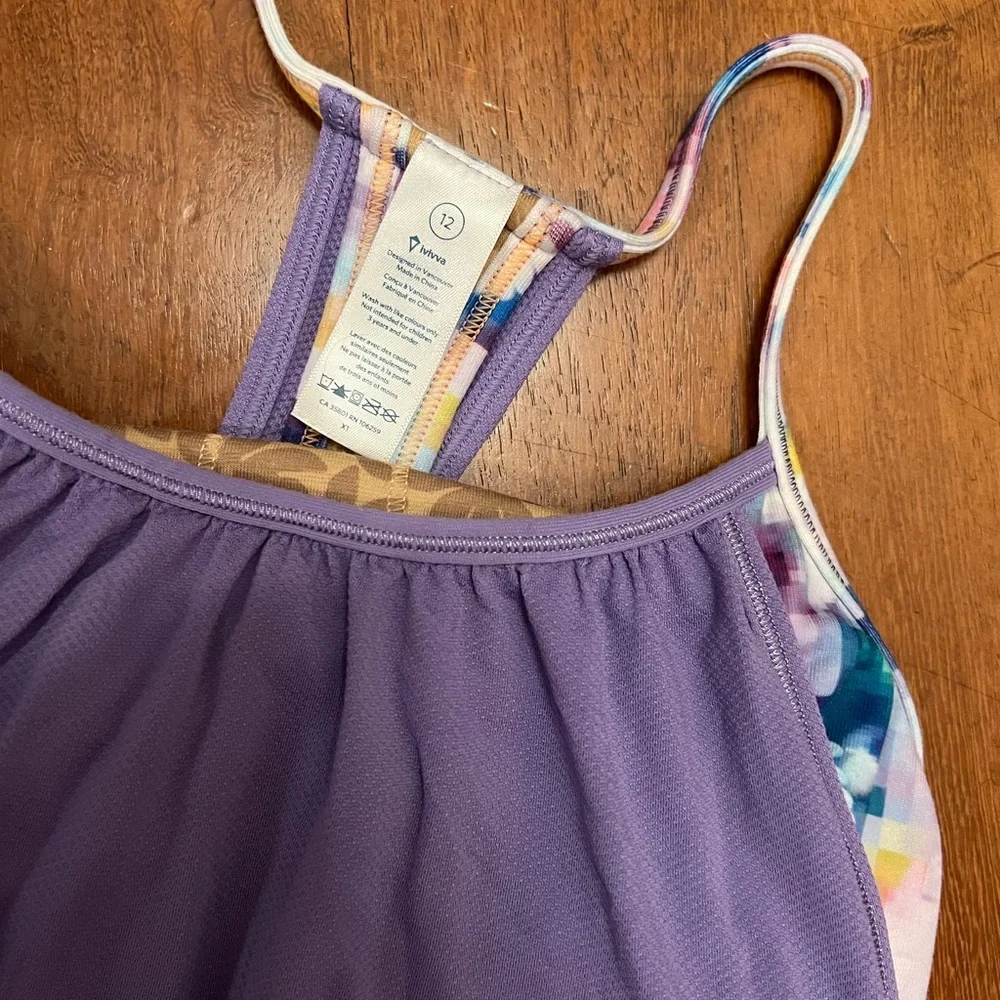 Ivivva Girls tank top and running shorts set